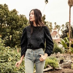 Dôen Albertine Top Black Ramie XL